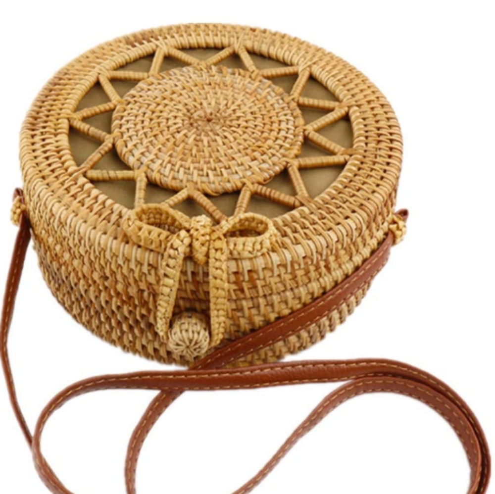 🔥 Bestseller Handwoven Rattan Wicker Handbag 🔥